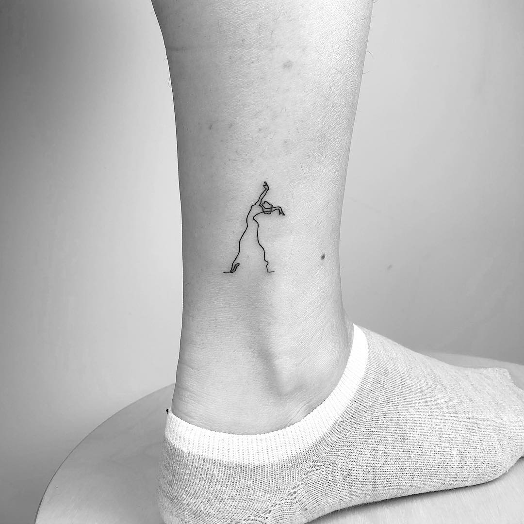 tattoo stilizzato omino by @cagridurmaz