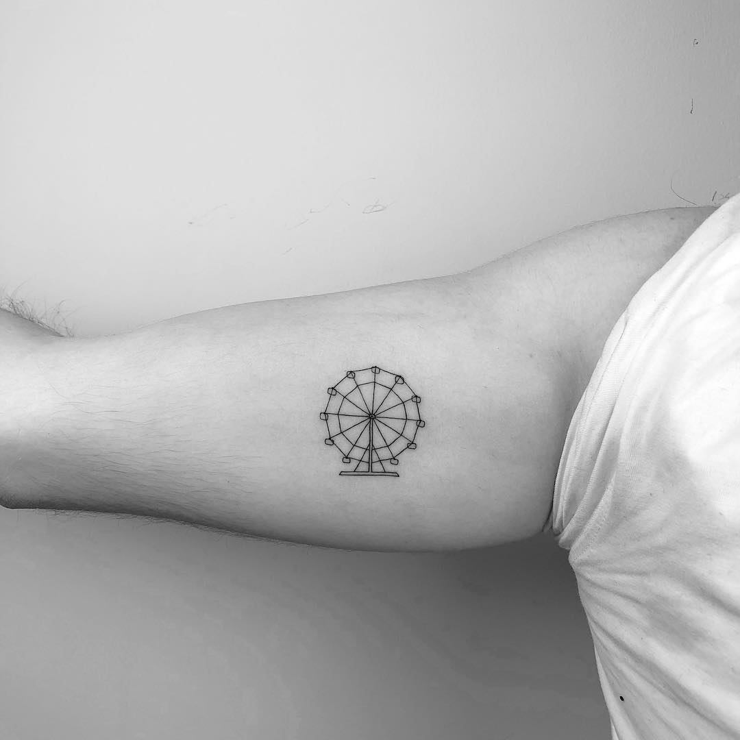 tattoo stilizzato ruota panoramica by @cagridurmaz