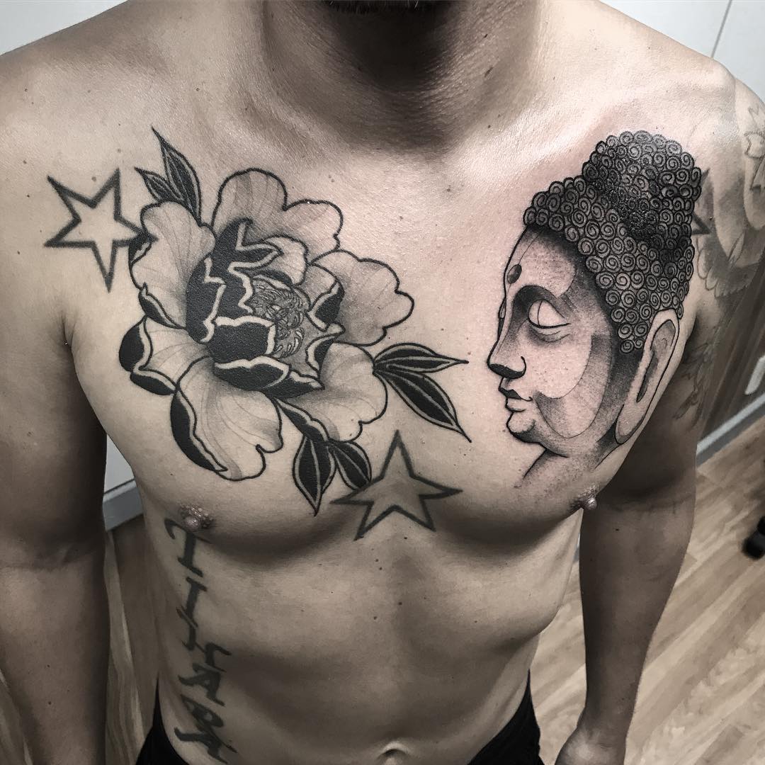 tatuaggio blackwork by @ surftattoo
