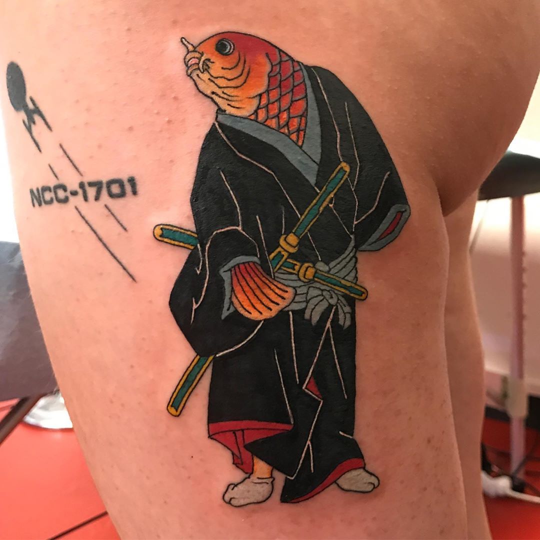 tatuaggio carpa koi samurai ph @yomikamoike