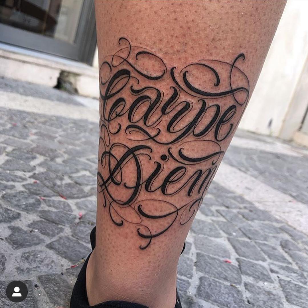 Tattoo lettering latino ph @beyondtheskin foggia