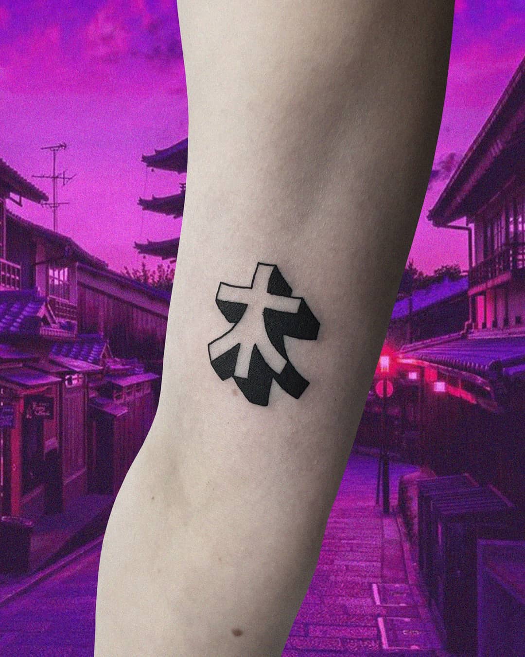 Tattoo lettering orientale ph @404tearzzz