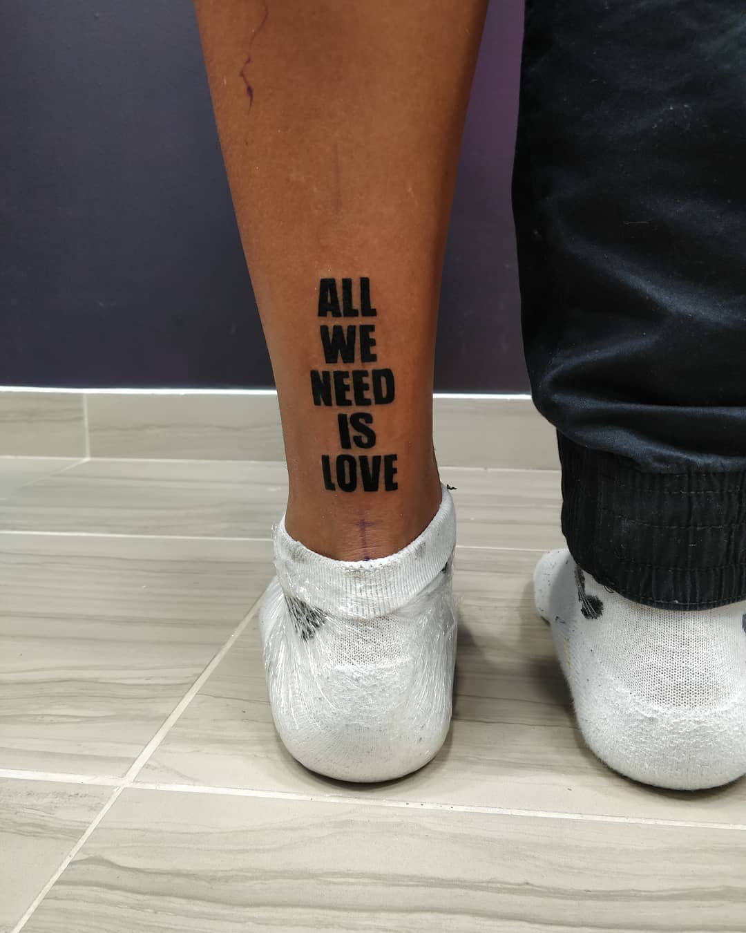 tattoo lettering all you need is love ph @tattoos by lokin