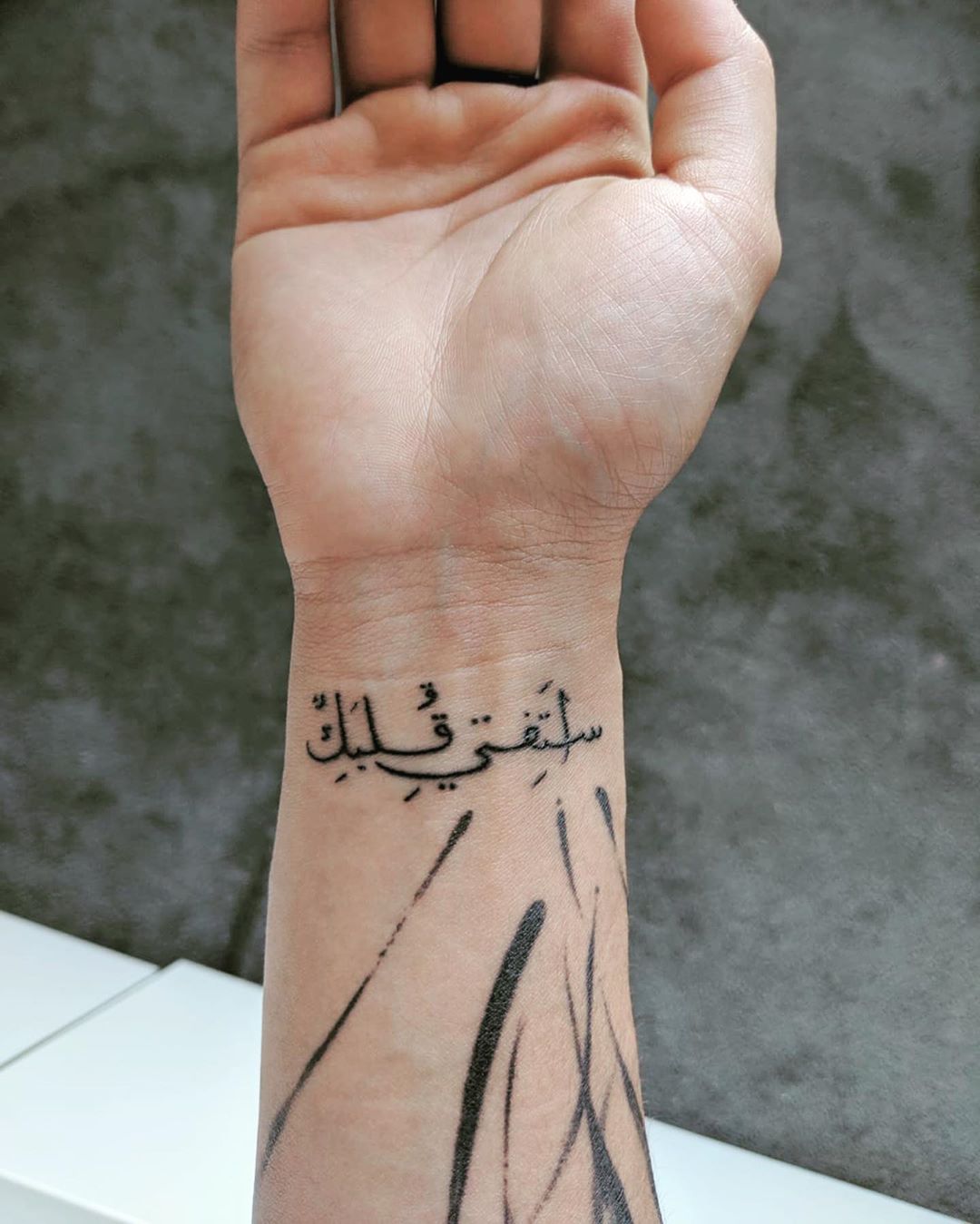 tattoo lettering arabo ph @chaos.tattoos.egy