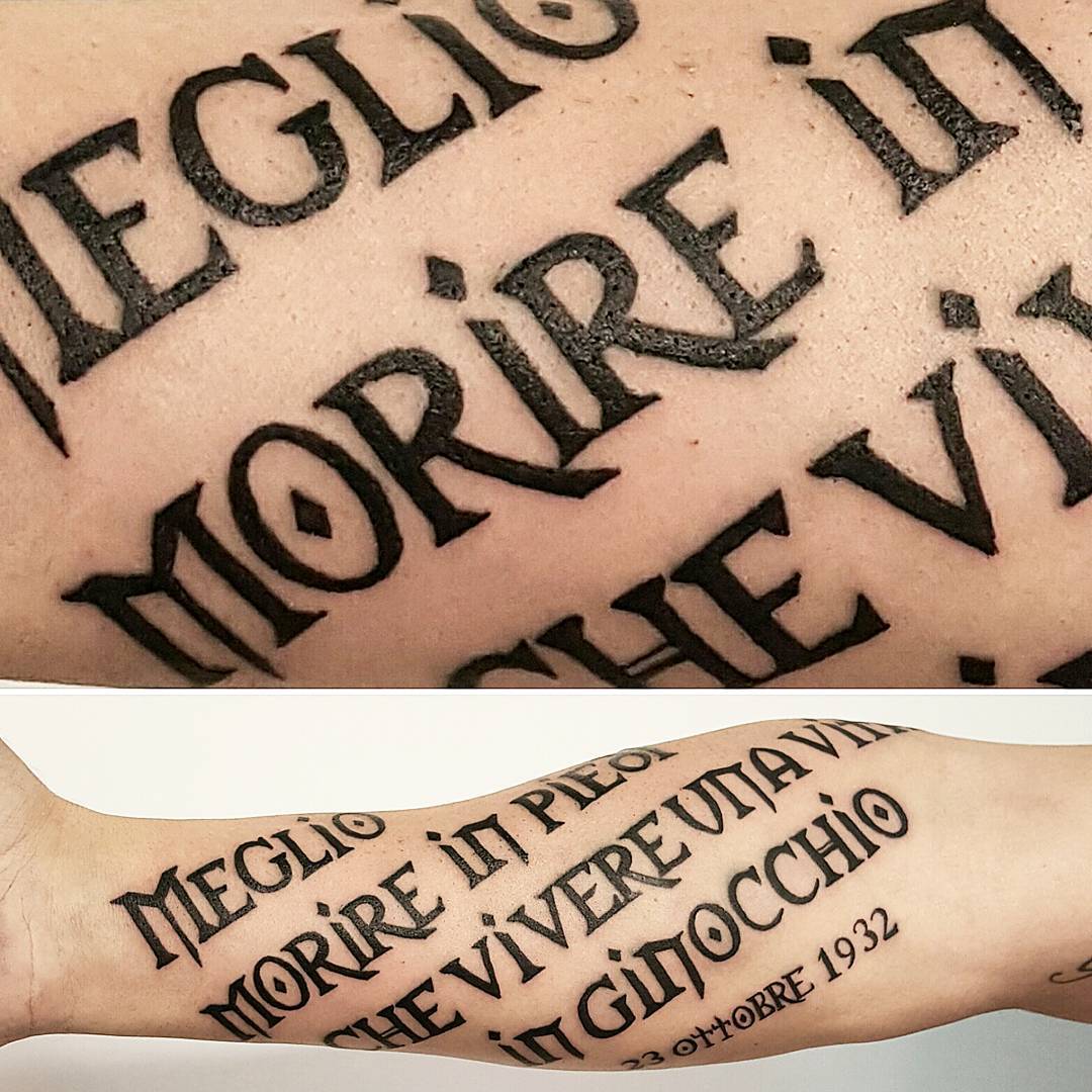 tattoo lettering celtico ph @davide.leoni .ink .a.go .go