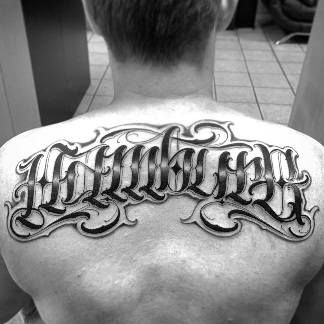 tattoo lettering gotico ph @adamjailstailor