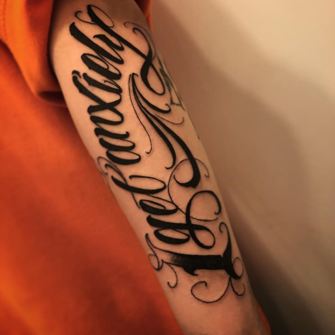 tattoo lettering gotico ph @webber tattooer